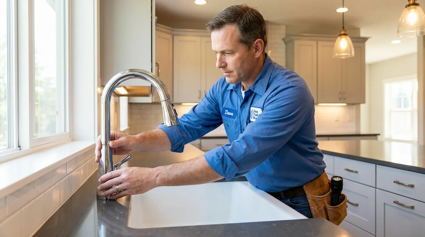 Kitchen faucet installation by Johns Plumbing LLC in Dunbar