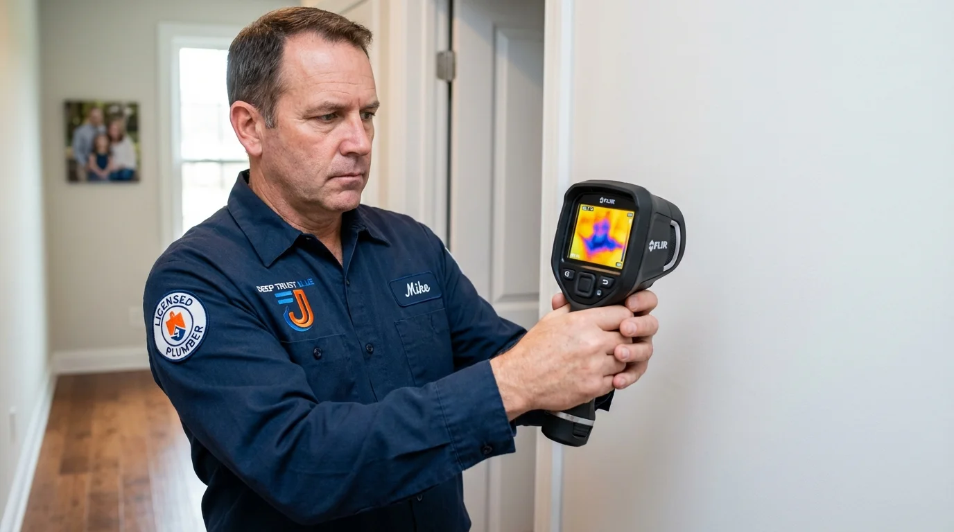 Thermal imaging leak detection by Johns Plumbing LLC in Dunbar
